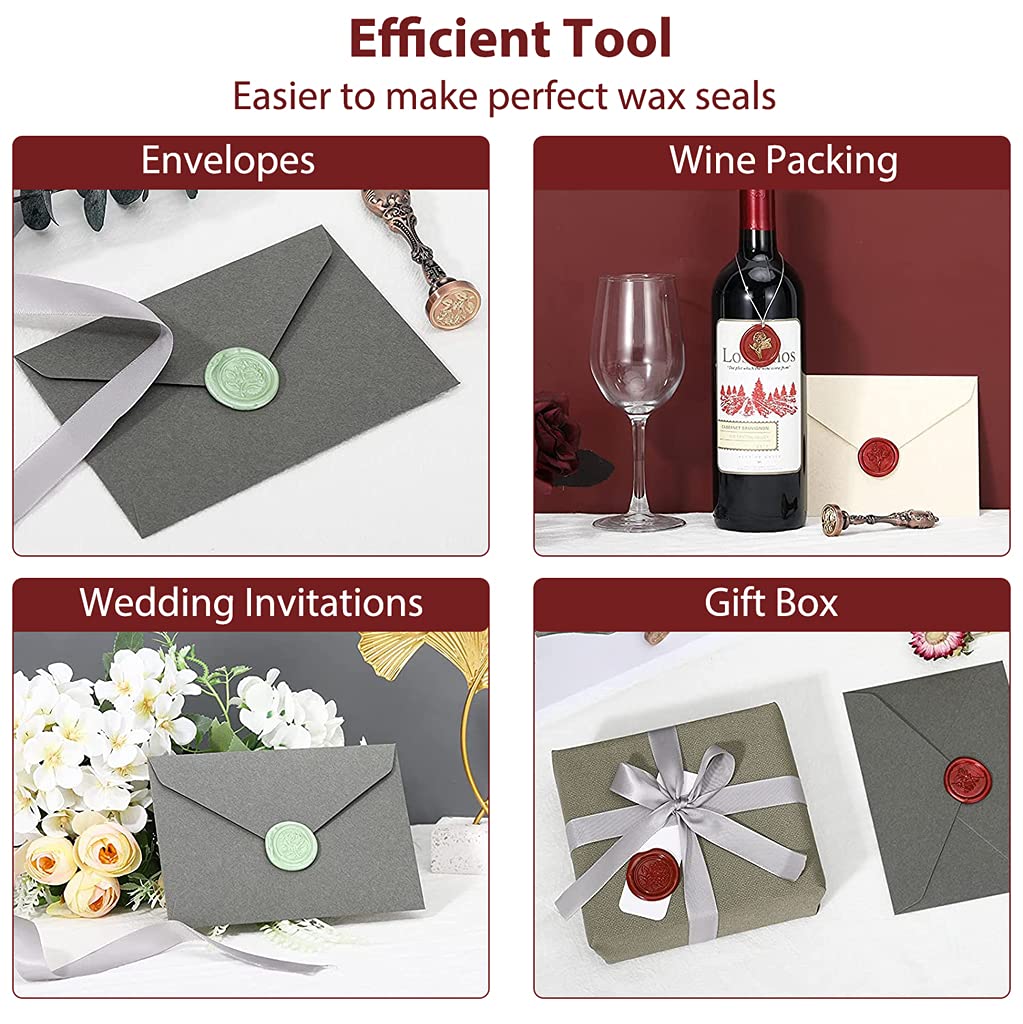 HASTHIP® Wax Sealing Tools, Wax Seal Stamp Kit, Wax Seal Warmer, Sealing Wax Melting Furnace Tool For Wax Envelope Seal Stamp - Wax Sealing Stove - Brass Wax Spoon - Wax Sealing Set (Red-Brown) HASTHIP® Wax Sealing Tools, Wax Seal Stamp Kit, Wax Seal Warmer, Sealing Wax Melting Furnace Tool For Wax Envelope Seal Stamp - Wax Sealing Stove - Brass Wax Spoon - Wax Sealing Set (Red-Brown)
